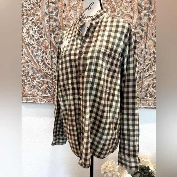 Katie Rie’s Upcycled Plaid Button Down Shirt, Baylor University- size M oversize - Picture 5 of 14